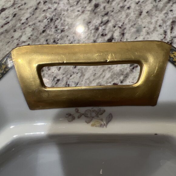 Antique Theodore Haviland Coromandel Limoges Octagon Covered Lid Vegetable Bowl - Picture 9 of 16